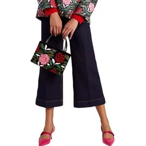 Kate Spade Sam Icon Rose Garden Velvet Small Tote NWT
